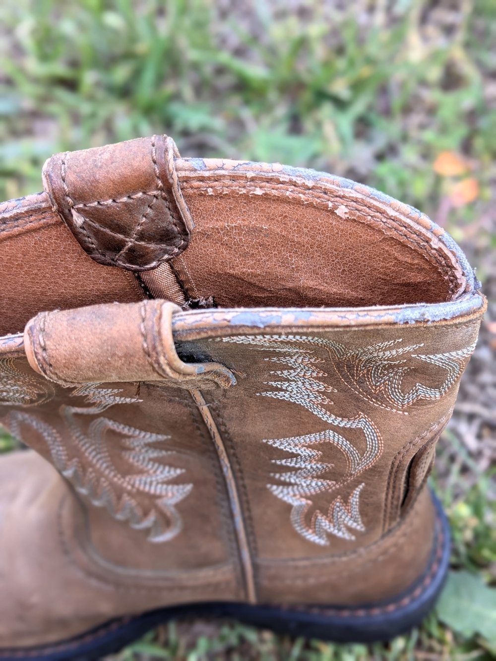 Ariat Kids Brown Round Composite Toe Western Work Boots Size 6 - Picture 5 of 6